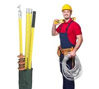 Asta Isolante Elettrica Lineman 2 3 4 5 6 8 10 M, Asta Di Sicurezza Ad Alta Tensione In Resina, Attrezzo Prolunga Con Tappo Terminale In Gomma(2 Section 2m/6.6'(10kv))