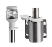 ASTA LUCE INOX 60 CM FANALE BIANCO ACCESSORI NAUTICA