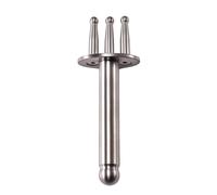 Asta Massaggiante con Punte Arrotondate, 3-Fork Round Head | Finitura metallizzata Liscia, Bastone da Massaggio in Acciaio Inox, Ergonomico, per Ufficio, Impiegati, Sportivi