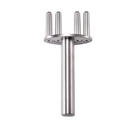 Asta Massaggiante con Punte Arrotondate, 4-Fork Straight Head | Impugnatura Cilindrica Allungata, Bastone da Massaggio in Acciaio Inox, Finitura metallizzata Liscia, Strumento per Massaggi
