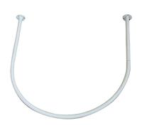 Asta Metallo Tenda Camerino Bastone Tende Camerino Del Negozio Abbigliamento Asta Tenda Doccia Con Mensola Ad Anello A Forma Di U Asta Appendere Alla Parete Dello Spogliatoio (Colore : White, Taglia