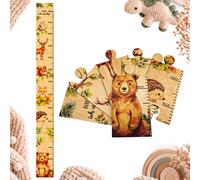 Asta metrica, scala altezza, misuratore bambini, legno, puzzle