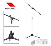 Proel RSM195BK Asta microfonica professionale a giraffa base tripoide Nero Opaco