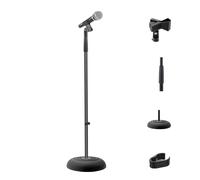 ASTA MICROFONO REGOLABILE IN ALTEZZA 85-152CM BASE ROTONDA PROFESSIONALE