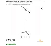 Asta Microfono Soundsation Smics 120 BK