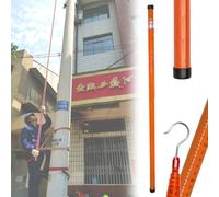 Asta misurazione Asta Livello Isolata Ad Alta Tensione, Asta Misurazione Regolabile Borsa Il Trasporto, Rilevamento 'altezza Carico Lavori Elettrici/rilievi Topografici(4 pack,15m/49.2ft)