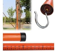 Asta misurazione Asta Misurazione 'altezza Degli Alberi, 6 8 10 12 15 18 M Asta Rilevamento Isolata, Misurazione 'altezza Regolabile Camion lavori Su Linee Elettriche(Orange,19.7ft/6m)
