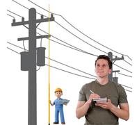 Asta misurazione Asta Misurazione Portatile, Asta Misurazione 'altezza Carico A Lettura Diretta Asta Regolabile, Rilievi Topografici Ispezioni Linee Elettriche(Orange,59ft/18m)