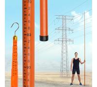 Asta misurazione Asta Misurazione Telescopica, Asta Rilevamento Leggera Borsa Il Trasporto, Asta Misurazione 'altezza Isolata Lavori Elettriche Sotto Tensione, Tensione 35 KV-500 KV(Orange,59ft/18m)
