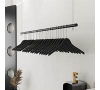 Asta per appendere abiti da appendere al muro, appendiabiti in metallo regolabile in altezza creativa, appendiabiti nero per negozio al dettaglio commerciale, appendiabiti per montaggio a soffitto