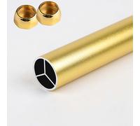 Asta per armadio in oro - Barra rotonda regolabile lunga 120 cm con supporti, versatile nizer per asciugamani, tende o vestiti soluzioni per riporre oggetti.