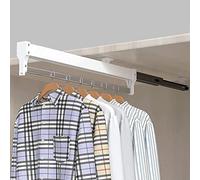 Asta per armadio regolabile estensibile da 30 a 80 cm, salvaspazio, estraibile, appendiabiti in acciaio resistente per riporre in modo efficiente, ideale per organizzare il tuo armadio.