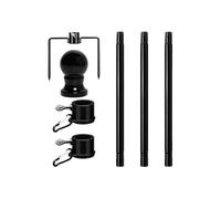 Asta per bandiera del portico | 1,2 m resistente asta per bandiera regolabile in altezza | No Wrapping Asta per bandiere da giardino per eventi sportivi, proprietari di aziende, cortili, scuole