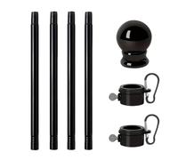 Asta Per Bandiera Della Casa - Aste Per Bandiere Telescopiche In Acciaio 180x2.5x2.5 Cm, Portatile Per Portico Esterno, Portabandiera Per Asta Portabandiera Per Esterni, Per Giardino, Garage, Cortile,