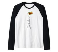 Asta per Bandiera dello Zimbabwe, Elegante Patriottico dello Zimbabwe Maglia con Maniche Raglan