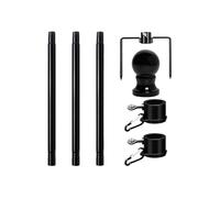 Asta per Bandiera Regolabile - 3,8 Piedi in Acciaio nel Terreno, Senza Asta per Bandiere all'aperto per Case, Negozi, scuole | per Eventi patriottici, Giochi Sportivi e Display della