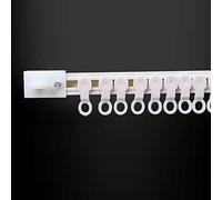 Asta per doccia curva per montaggio a soffitto o a parete, con ganci e raccordi, ideale per camper, balcone, divisori, facile da installare, versatile (colore: montaggio a parete)