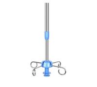 Asta per flebo da soffitto/parete con binario scorrevole e carrucola - Supporto per infusione regolabile in altezza in acciaio inossidabile, per uso domestico, clinico e ospedaliero.