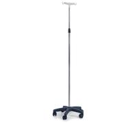 Asta Per flebo in Acciaio Inox 2 Ganci base con ruote