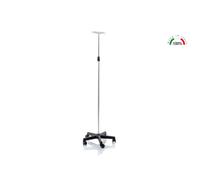Asta Per flebo in Alluminio 2 Ganci con ruote MADE IN ITALY Art. MI432