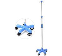 Asta per flebo IV Supporto per infusione medica con ruote da 43~75 pollici espositore regolabile in altezza - per ospedale, clinica privata e casa(A)