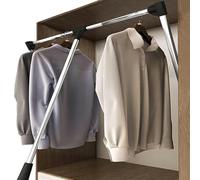 Asta per l'armadio per estrazione estendibile pesante - tiro per l'armadio, tiro in acciaio giù per le binari del guardaroba, branchi di tiri telescopici tamponi di smorzamento gancio di