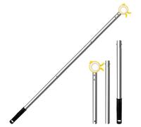 Asta per lucernario apribile con ganci per bastone, prolunga per finestra in acciaio inox, asta telescopica per apertura della finestra, gancio per lucernari Velux (92 cm, giallo)