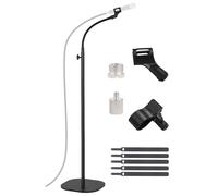 Asta per Microfono a Collo d'oca da Terra, Altezza Regolabile da 90 cm a 167 cm con Base Robusta per Samson Q2U Elgato Fifine AM8 Blue Yeti AT2020 AT2040