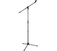 Asta per Microfono a Giraffa con Supporto Microfonico Treppiede Stand Metal Nero