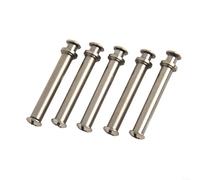 Asta per mulinello da pesca in metallo, componente bilanciere, perno per asse a manovella, con viti di fissaggio per kit di riparazione e aggiornamento della bobina, 28,9 x 4 mm (5 pezzi)