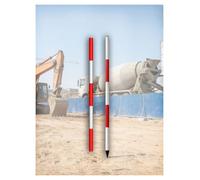 Asta per rilevamento edilizio, asta telescopica in alluminio, asta portaprisma per topografia, rilevamento sito, livellamento, ingegneria civile e utilizzo ferroviario(200 cm/6.6 ft)