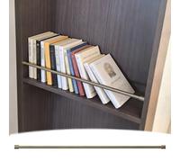 Asta per scaffale per libreria, protegge dalle cadute, asta decorativa per la casa moderna personalizzabile con base, risorse hardware in lega di alluminio (champagne, 64 cm)