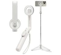 Asta per selfie con treppiede per Spigen MagSafe Bluetooth, colore beige.