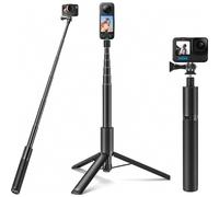 Asta per selfie estensibile da 120 cm, treppiede/monopiede per action camera, accessorio di montaggio regolabile per GoPro Hero 13/12