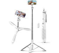 Asta per selfie estensibile da 71" e treppiede con telecomando - Compatibile con iPhone 15/14/13 Pro Max, GoPro, Android, DJI