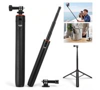 Asta per Selfie Invisibile 2-in-1 con Treppiede, Monopiede Teleskopico 138cm in Lega di Alluminio, Impugnatura portatile per Insta360 X5-X3/GoPro/DJI Osmo, Adattatore GoPro&Filettatura 1/4" Inclusi