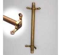 Asta per tappeti per Scale, aste Decorative in Ottone per tappeti, aste Regolabili da 51 a 112 cm, Staffa Antiscivolo Dorata per gradini in Legno, Set di 4 Pezzi su Misura (56 cm)