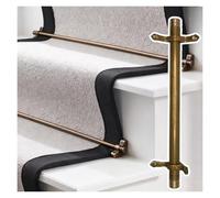 Asta per tappeti per Scale, Set da 10 Pezzi in Ottone per tappeti da Interni, Ideale per Scale, Appartamenti, teatri e Sale da Concerto - Supporto Fisso da 91 cm (36 Pollici).