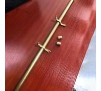 Asta per tappeti per Scale, Supporti Regolabili in Ottone Anticato per aste per tappeti per Scale, 9 Pezzi, Lunghezza 60-120 cm, Fissaggio per tappeti per un'installazione sicura del Passato