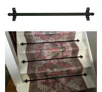 Asta per tappeto per scale con terminali a sfera, barre cave in ottone da 24-40 pollici/61-102 cm con staffe di montaggio, decorazione per casa/appartamento/teatri, 1 pezzo(34inch/86cm)