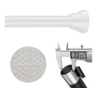 Asta per tenda a molla regolabile, 35,5 cm, antiscivolo, in acciaio inox, senza trapano, per camera da letto, cucina e soggiorno (bianco 129,5 cm 223,5 cm)