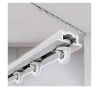 Asta per tenda a scomparsa, guida scorrevole da incasso per soffitto, per soggiorno, balcone, divisorio con pulegge silenziose
