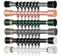 Asta per Tenda a Tensione, Asta a Molla Antiscivolo da 0,4 m a 5 m, Asta per Tenda da Doccia Regolabile Senza Foratura per finestre, Tenda per Finestra, Armadio, Guardaroba da cuci