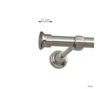 Asta per Tenda / Bastone Doppia & Singola Acciaio 19 mm SET Terminali ROLLMAXXX