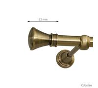 Asta per Tenda / Bastone Doppia & Singola OTTONE 19 mm SET Terminali ROLLMAXXX