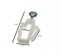 Asta per Tenda Binario Pista Scorrevole Terminale Whiteline Linea Bianca Pacco 4