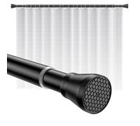 Asta per tenda da doccia 114-190 cm asta da doccia nera Asta per tenda regolabile senza foratura Asta per tenda da doccia per tenda da doccia per bagno