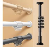 Asta per Tenda da Doccia 27"-47" Asta di Tensione Asta per Tenda in Metallo di Media Lunghezza Asta Divisoria per Stanza 1 Pezzo Nessuna Perforazione, Cream, 150-220cm/59-86