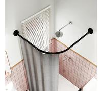 Asta per tenda da doccia a forma di L, asta angolare estensibile per installazione senza trapano, ideale per spazi privati