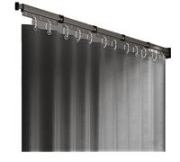 Asta per tenda da doccia pieghevole a 360°, design regolabile a 3/4/5, 2 metodi di installazione, include ganci, perfetto per bagno e stendibiancheria